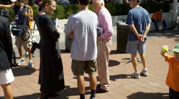 Bud Collins and his trademark pants