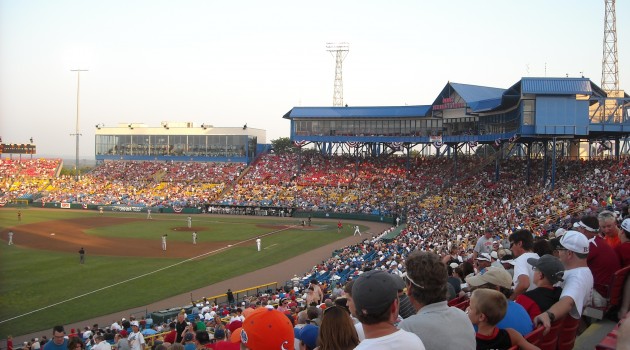 Down the third base line