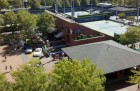 View of the plaza from Arthur Ashe Stadium