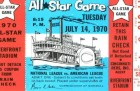 1970 MLB All Star Game Ticket -- $8.00!