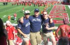 Post game....Memorial Stadium - (l-r) Mike Urbanski, Josh Vogel, Bill Baker