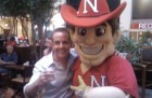 Sharing a cocktail with Herbie Husker